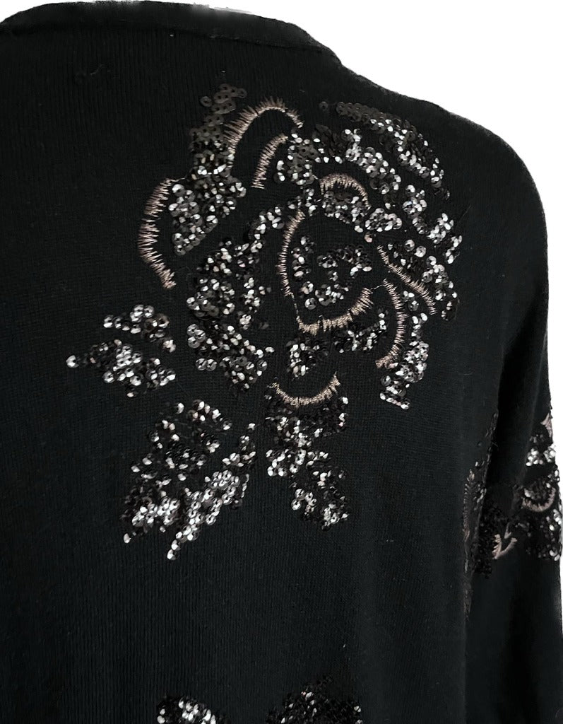 Monsoon Black Patterned Cardigan 