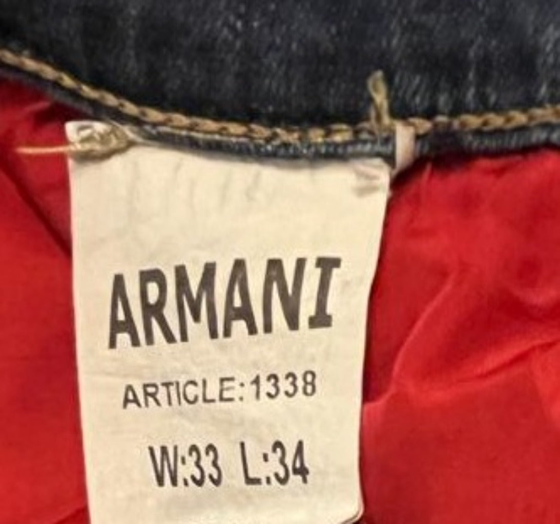 Armani Jeans Stone Washed W34 - Measurement Tag