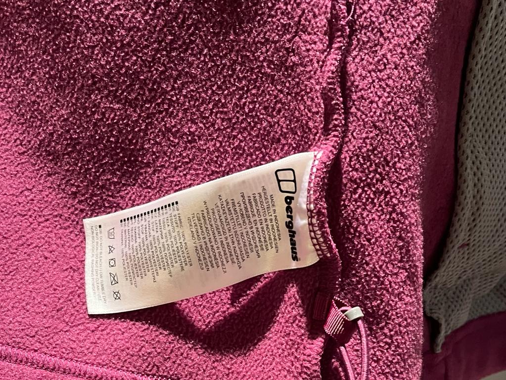 Berghaus Burgundy Fleece - Wash Label