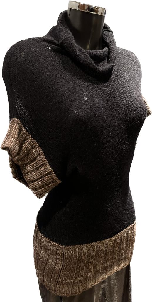 Gazebo black Knitted Top - Size S - Side