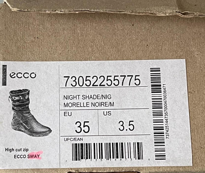 Ecco Childrens Leather Boots Purple Size EU 35 UK 2.5 - Brand New in Box