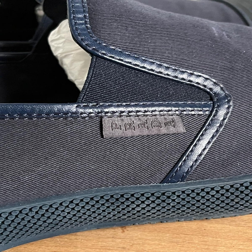 PRADA MILANO Navy Canvas Loafers - UK 8.5