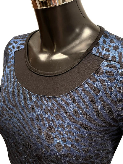 Viccio  Blue & Black Top - Size UK8