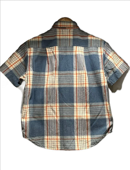 Armani Junior Blue/White Checked Shirt, Age 13 yrs - Pre-loved