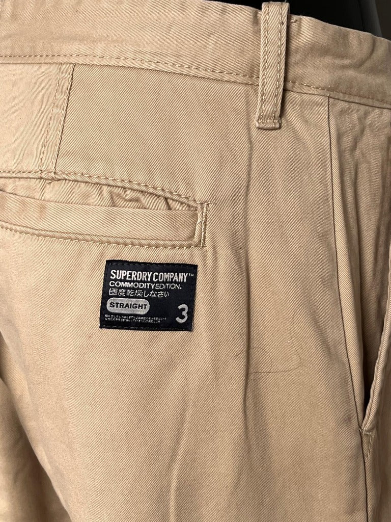 Superdry Beige Chinos W34 - Badge on Pocket