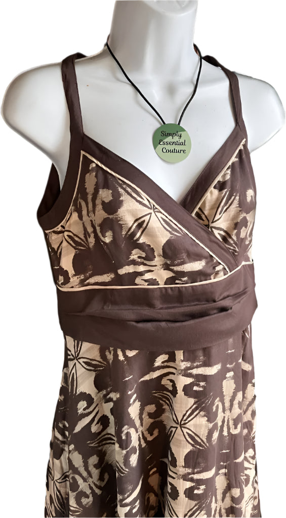 Principles Brown & Cream Dress - UK10