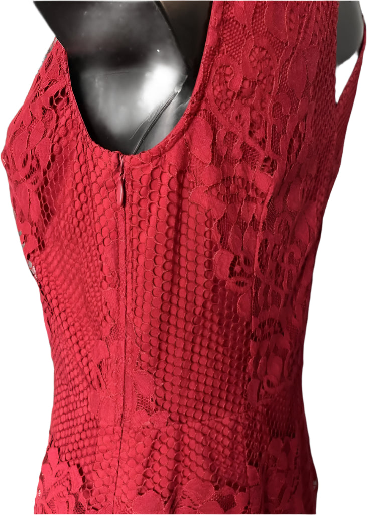 NEXT Red Lace Dress - Size UK10