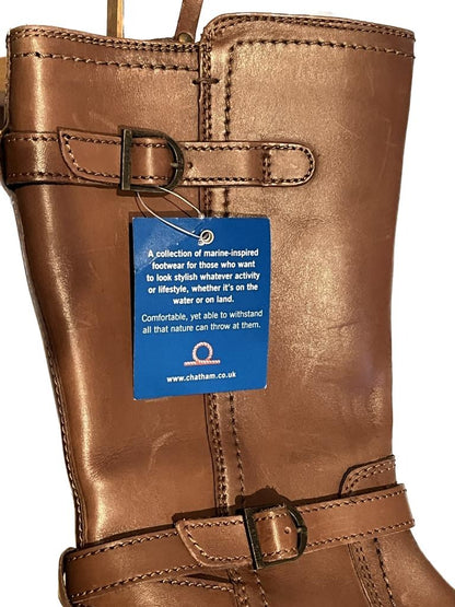 Chatham Brown Leather Boots - New Tag