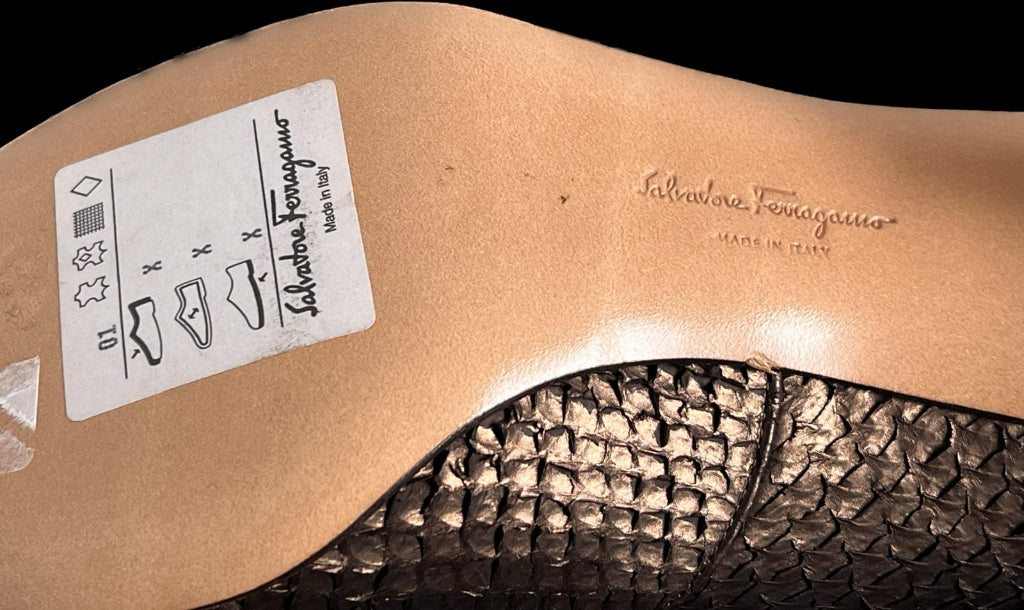 Salvatore Ferragamo Leather Shoes Label