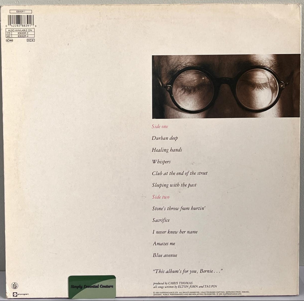 Sleeping with the Past Rear Vinyl Album Cover