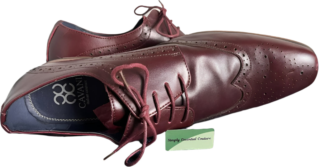 Cavani Brown Leather Shoes - UK12