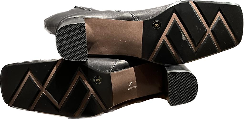 Lilley & Skinner Black Leather Boots Soles