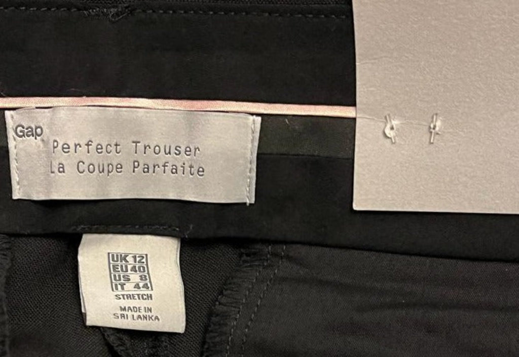 Gap Black Trousers - Size 12 - Coupe Parfaite