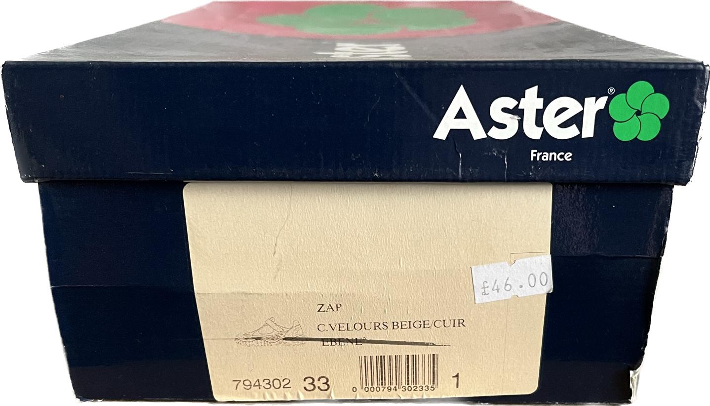 Aster Brown Leather Shoes - EU 33 UK 1 Infant - NEW in Box