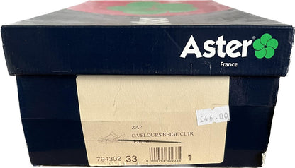 Aster Brown Leather Shoes - EU 33 UK 1 Infant - NEW in Box