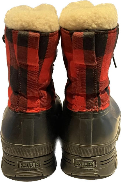 Ralph Lauren Red/Black Snow Boots UK5