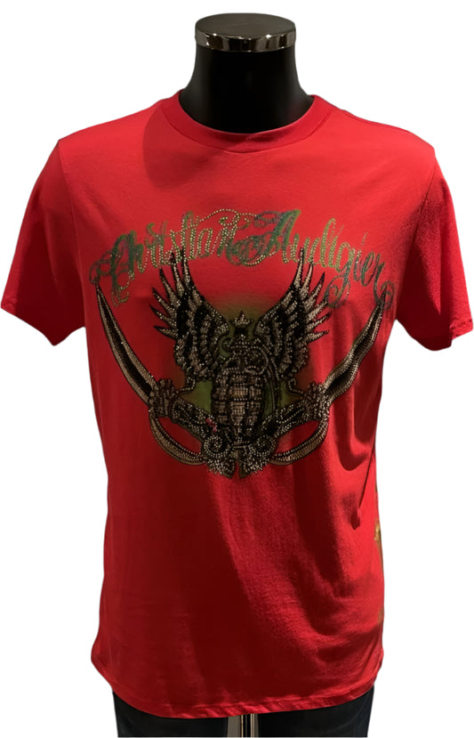 Christian Audigier Red T-Shirt Size M - NEW with Tags