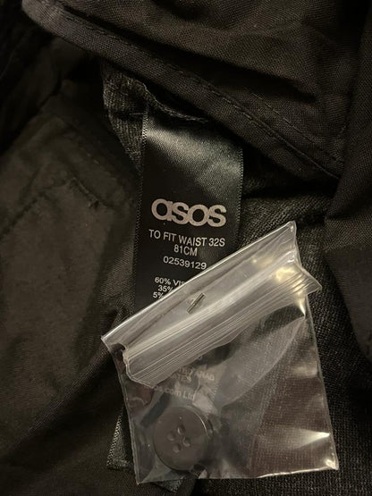 Asos Grey Trousers - W32 - Extra Buttons