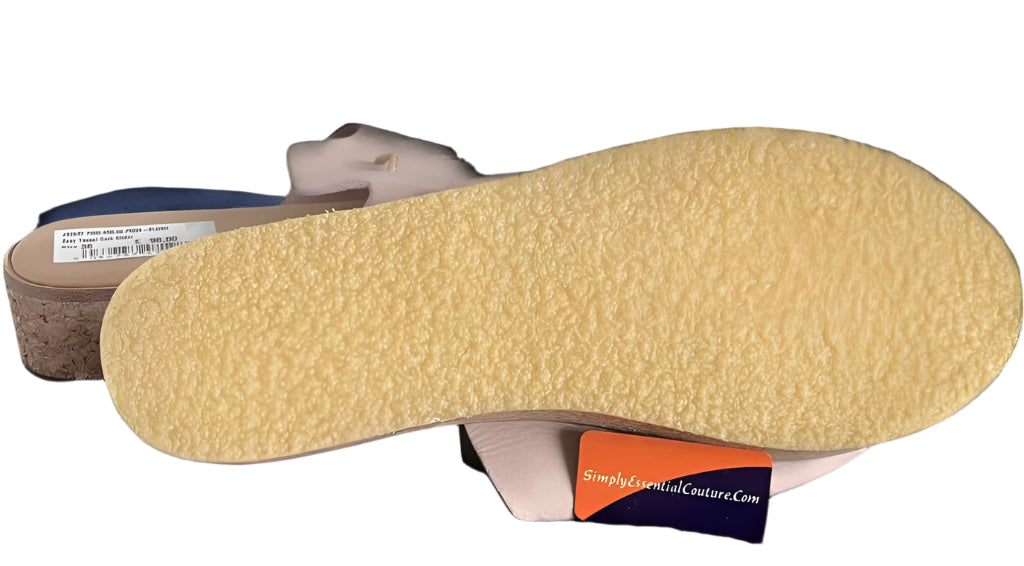 Jigsaw Dusky Pink Leather Sliders - Size UK4