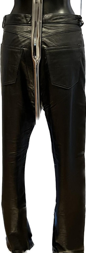 FORMA Black Leather Trousers - W30 - Pre-loved in Great Condition