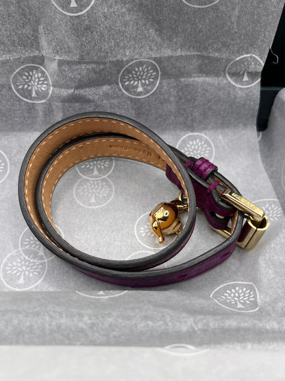 MULBERRY Purple Leather Bracelet 
