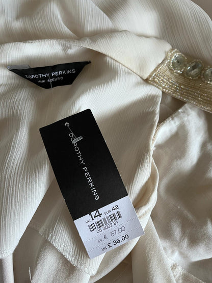 Dorothy Perkins Cream Dress - Size UK14 - NEW with Tags