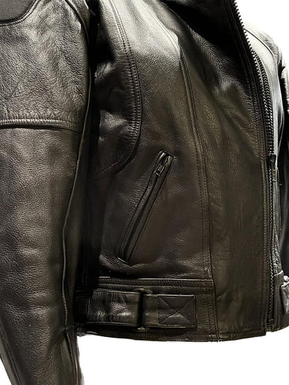 Alpine Wear Leather Biker Jacket - UK 14 -  Pre-loved