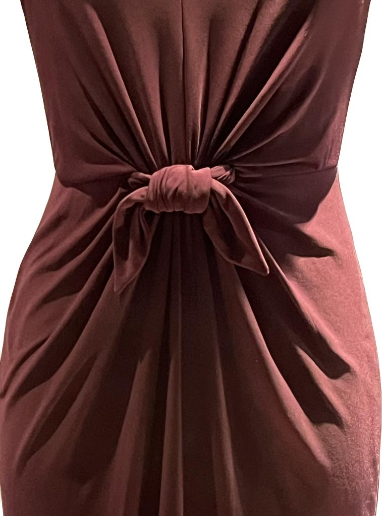 LAUREN Burgundy Dress - Size UK 10