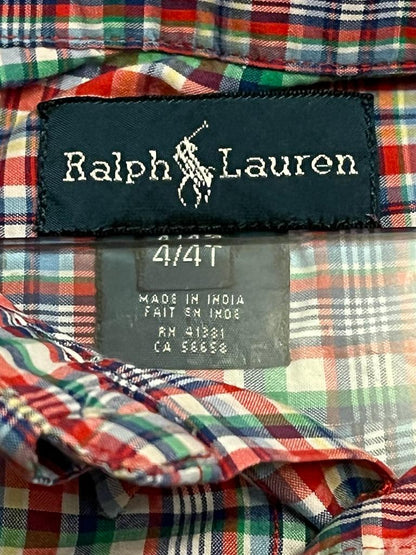 RALPH LAUREN Check Boys Shirt - Size 4T