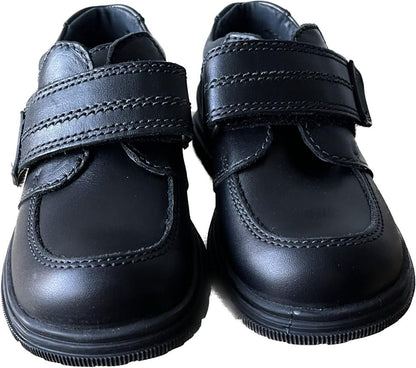 Start-Rite Black Leather Campbell Boys Shoes size UK7E to 9H. NEW in Box