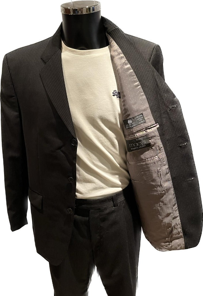 Calvin Klein S/B Black Pinstripe - Macy's
