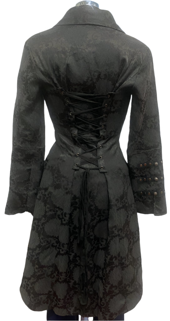 H&R Grey Gothic Style Coat - UK10 - Rear