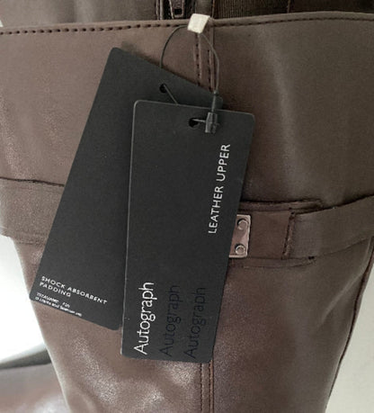 M & S Brown Leather Boots - UK7.5 - Tags