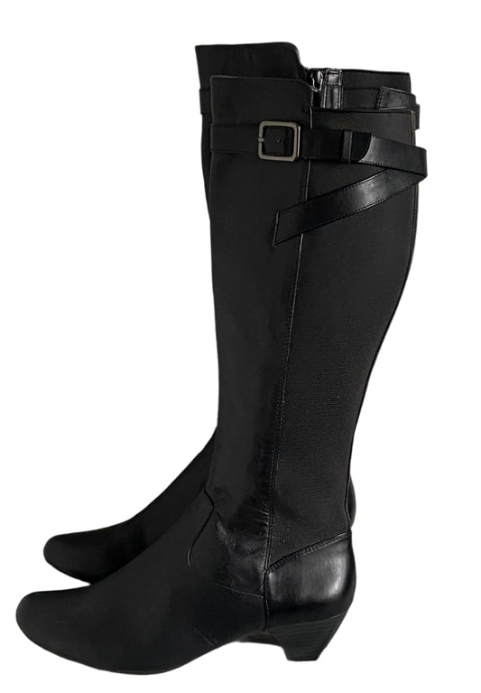 Clarks Black Leather Boots - Size UK6