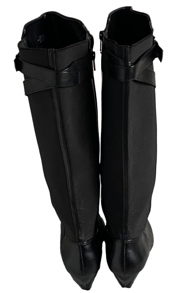 Clarks Black Leather Boots - Size UK6 - Back