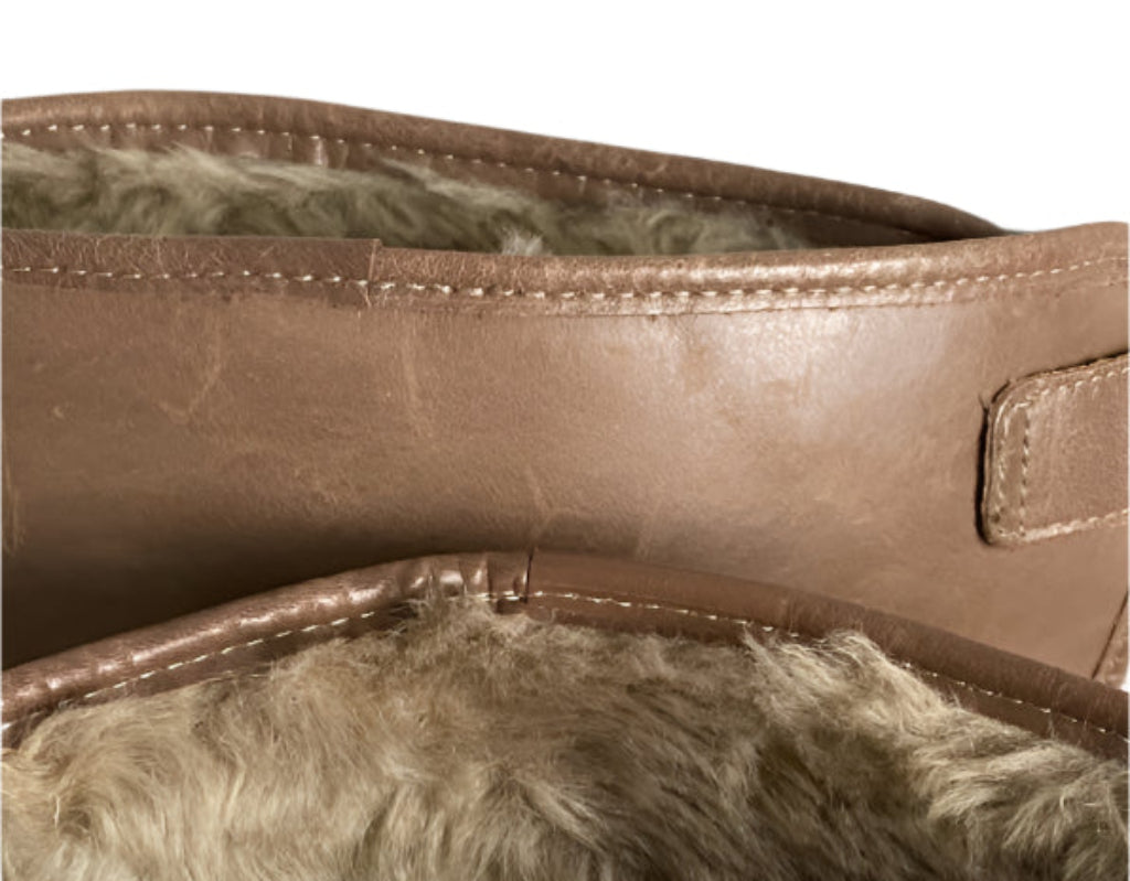 Clarks Khaki Leather Boots - Inner Lining