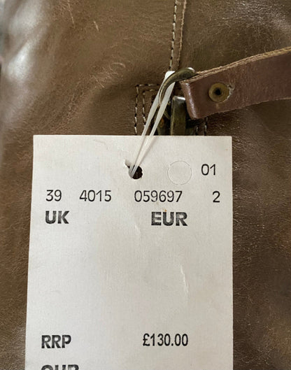 Clarks Khaki Leather Boots - Price Tag