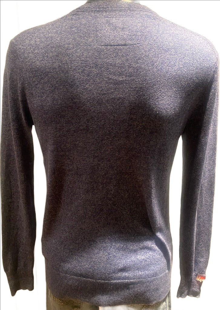 Superdry Blue Cashmere Blend Sweater - Size M