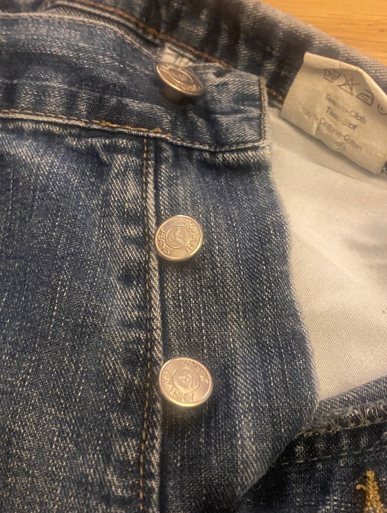 Vintage Stonewash Jeans W30 Button Fy