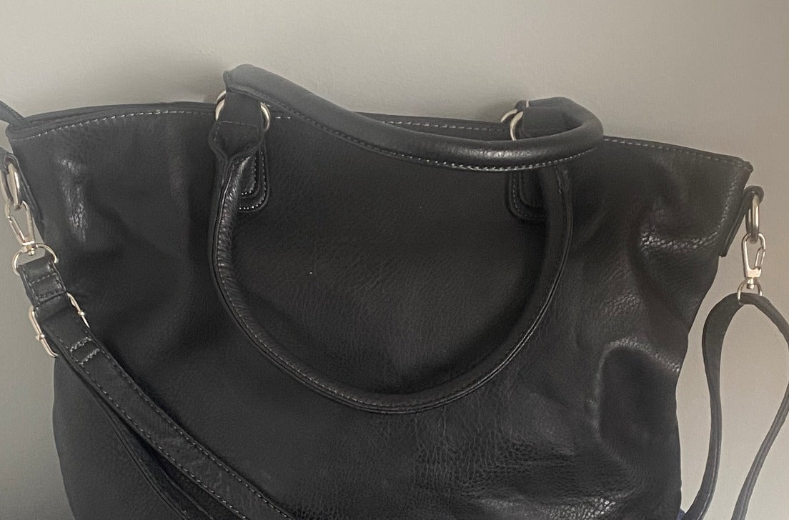David Jones Black Leather Bag NEW