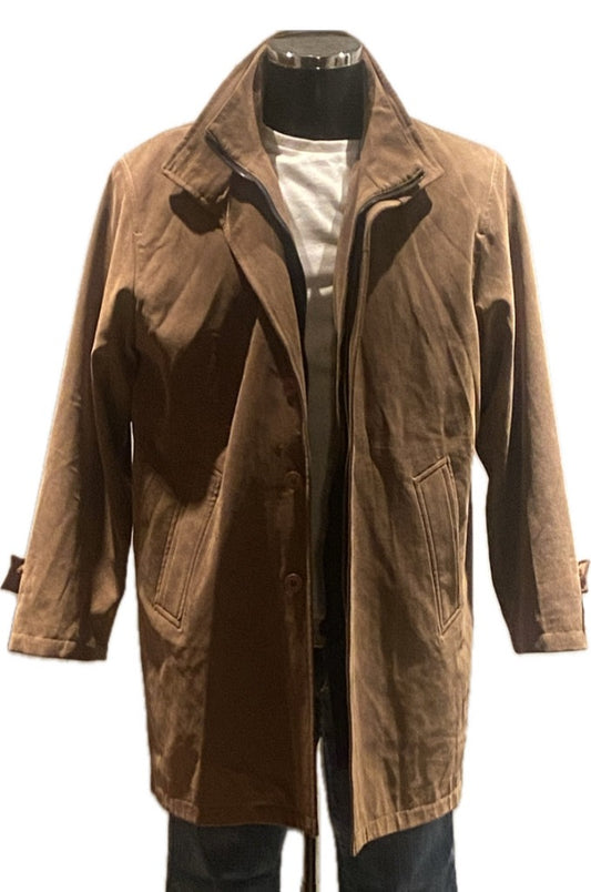 Hugo Boss Brown Moleskin Coat - Size L
