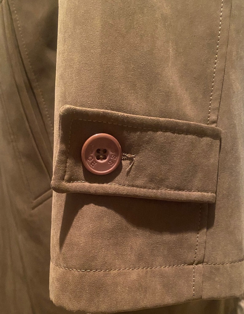 Hugo Boss Brown Moleskin Coat - Buttons