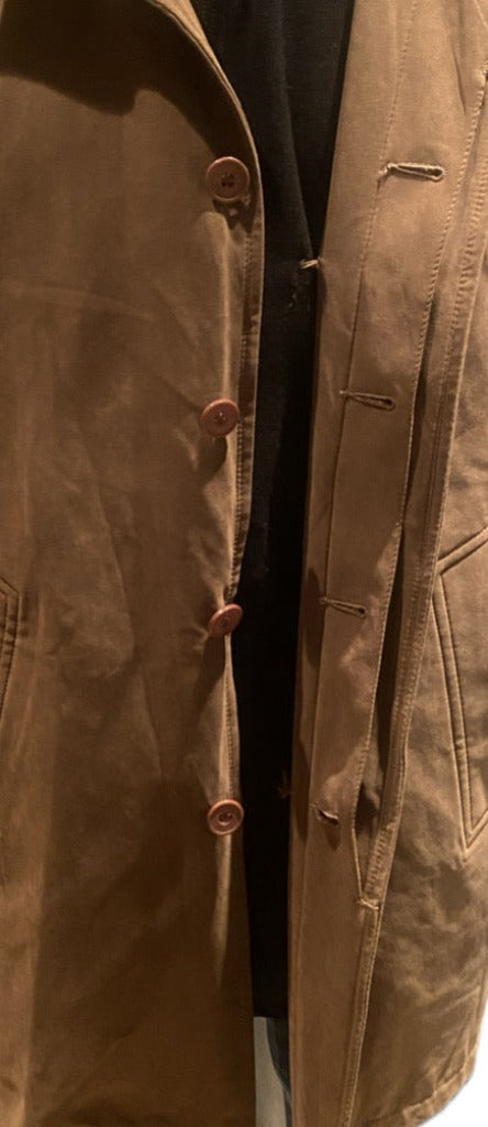 Hugo Boss Brown Moleskin Coat - Closure