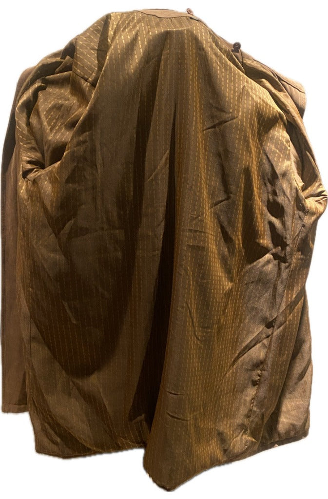 Hugo Boss Brown Moleskin Coat Lining