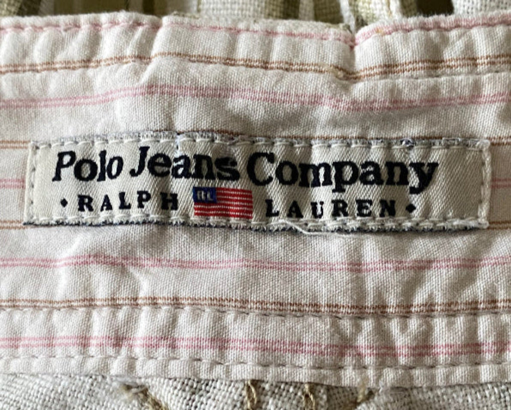 Polo Cream-Khaki Linen Trousers - UK10