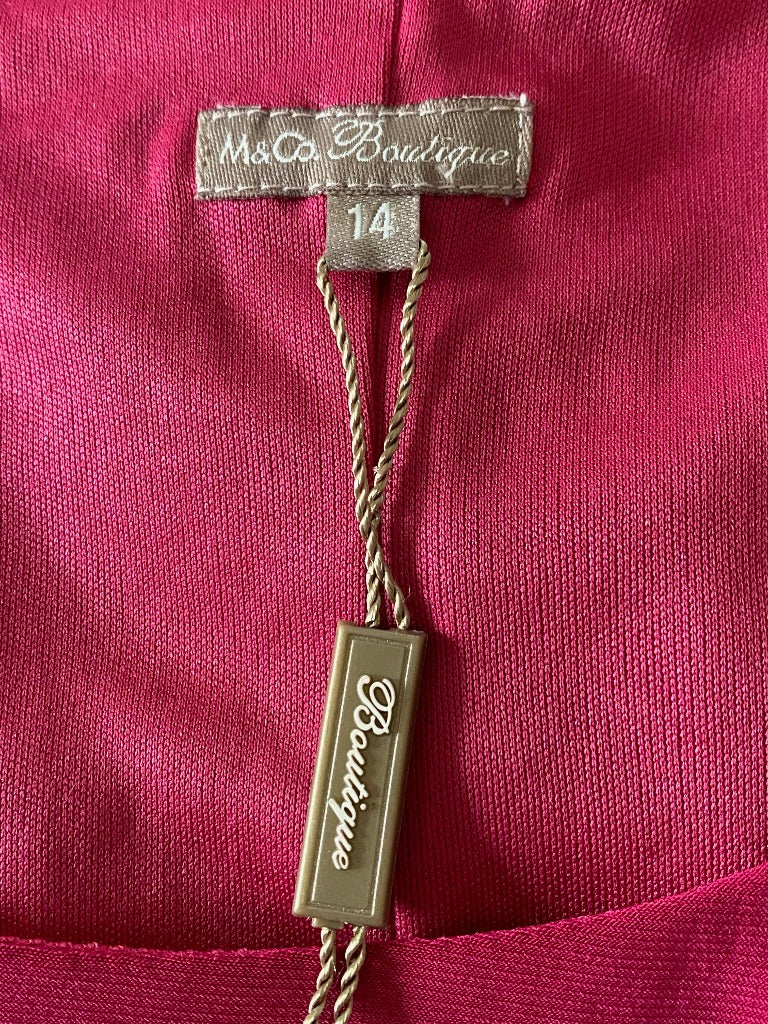 M&Co. Boutique Red Dress UK 14 - Tags