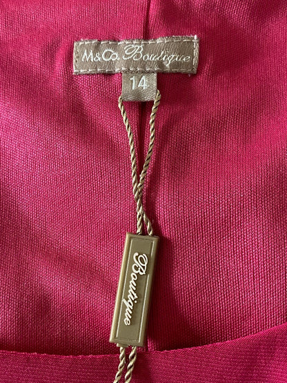 M&Co. Boutique Red Dress UK 14 - Tags
