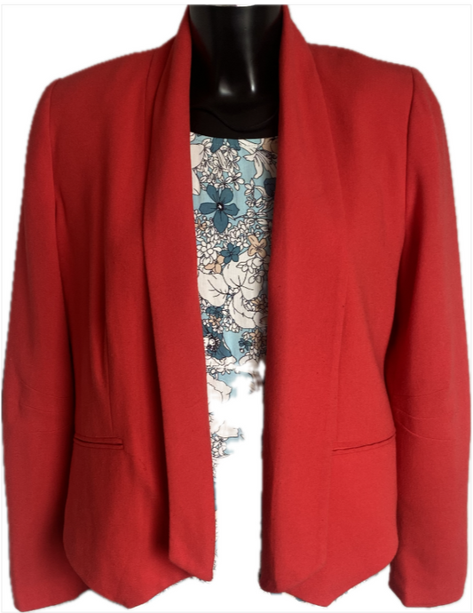 Calvin Klein Red Jacket - Size UK8 - Pre-loved