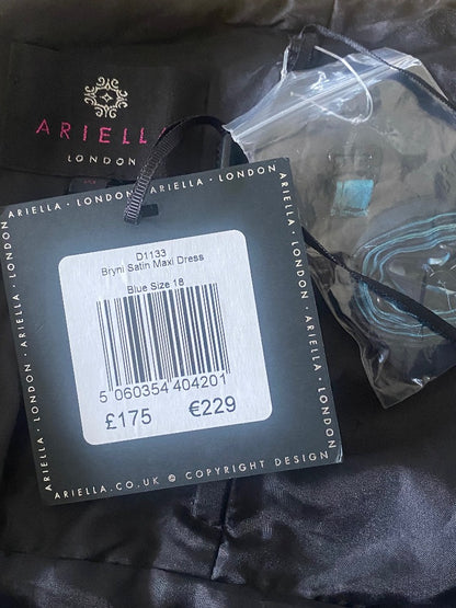 ARIELLA Navy Turquoise Dress - UK18