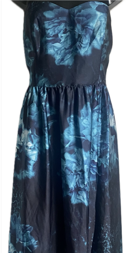 ARIELLA Navy Turquoise Dress - UK18